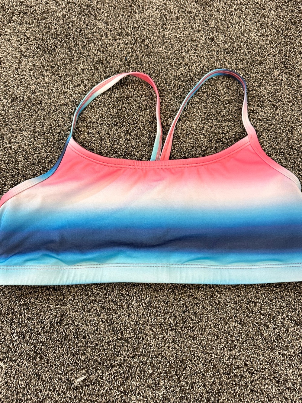Nike Gradient Ombre Sports Bra in Pink and Blue